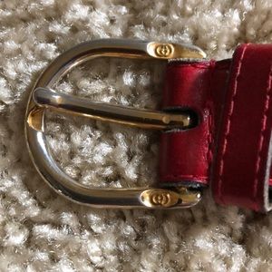 Vintage authentic Gucci Red Leather belt